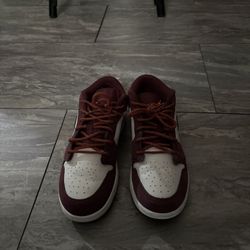 Burgundy & White Nike Jordan 1 