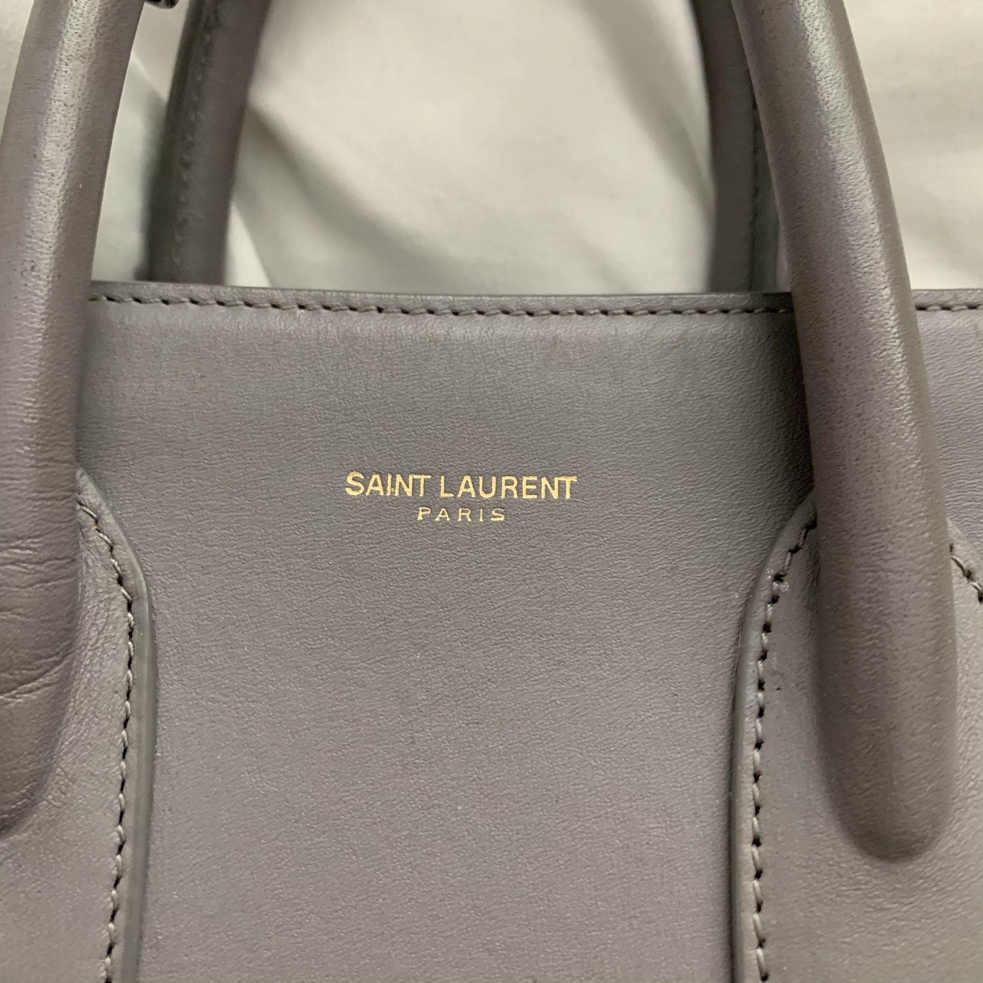Authentic Saint Laurent Grey Gray Mini Classic Sac Dr Jour Crossbody bag