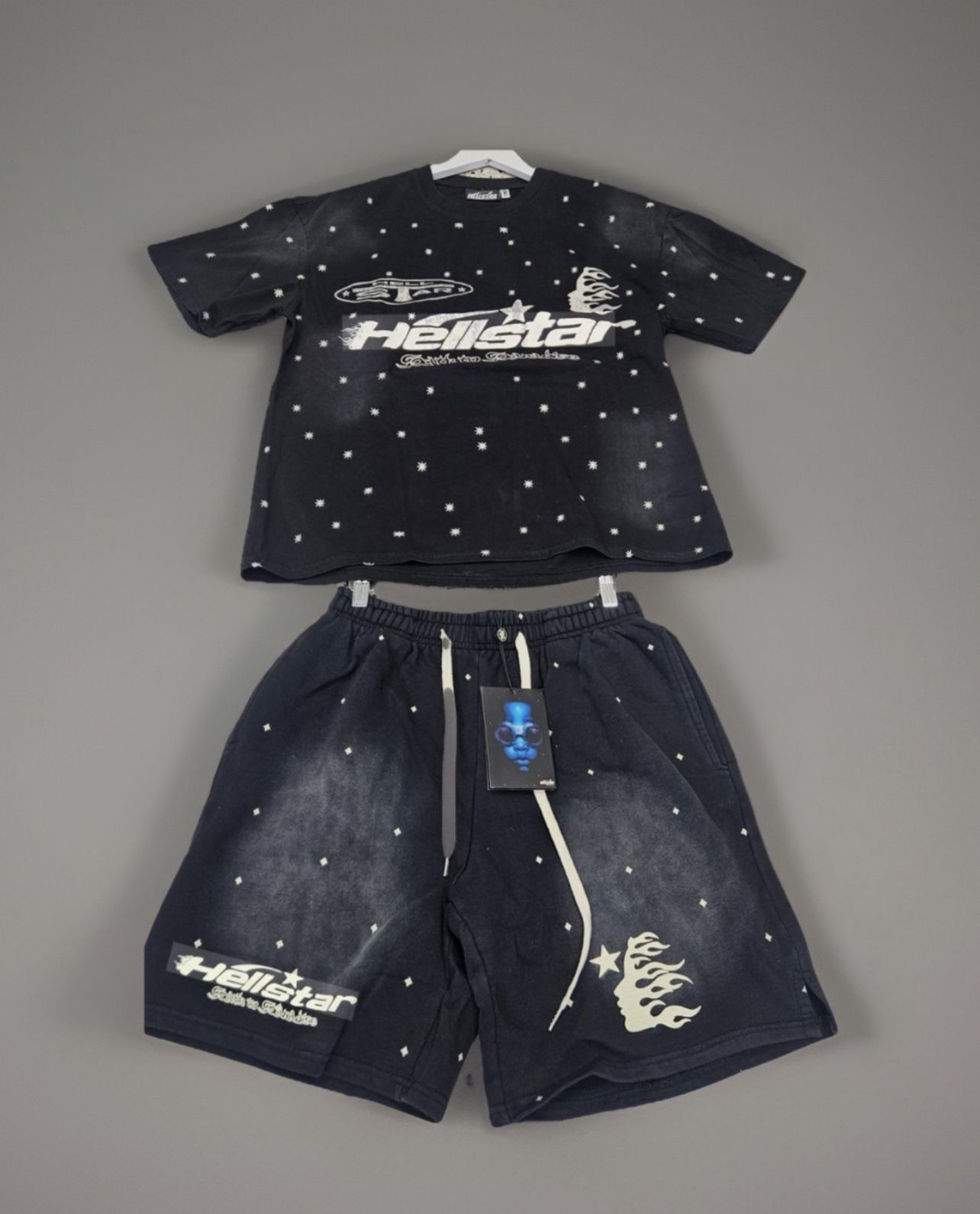 Large Hellstar Set Shirt And Shorts