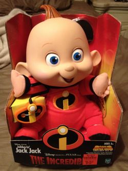 2004 Incredibles 12” Talking Jabberin Baby Jack Jack Plush Doll