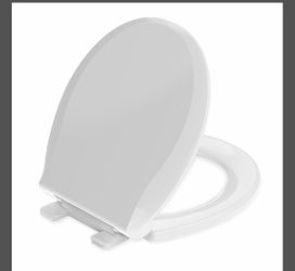 "Huttdmel Round Toilet Seat 16.5"", White"