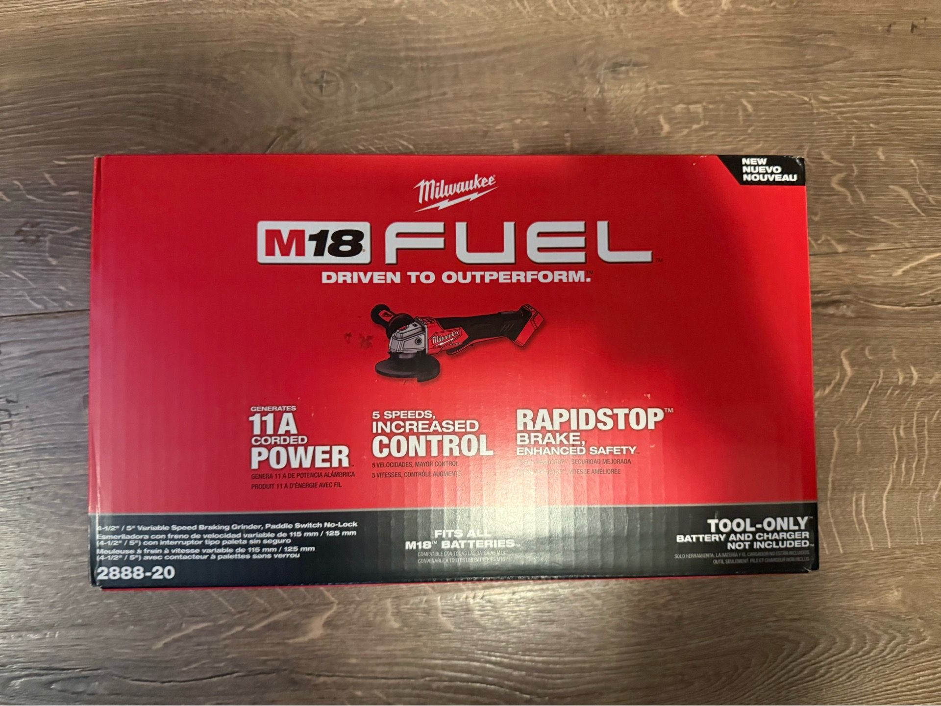 M18 FUEL 18V Lithium-Ion Brushless Cordless 4-1/2 in./5 in. Grinder with Variable Speed & Paddle Switch (Tool-Only)