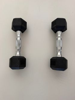 RitFit Rubber Hex Dumbbells – Pair of 5 lb