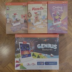 Osmo Genius Starter Kit Pizza Detective Coding Jam Word Tangram Newton Base