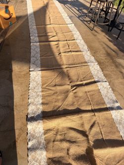 Burlap wedding runner