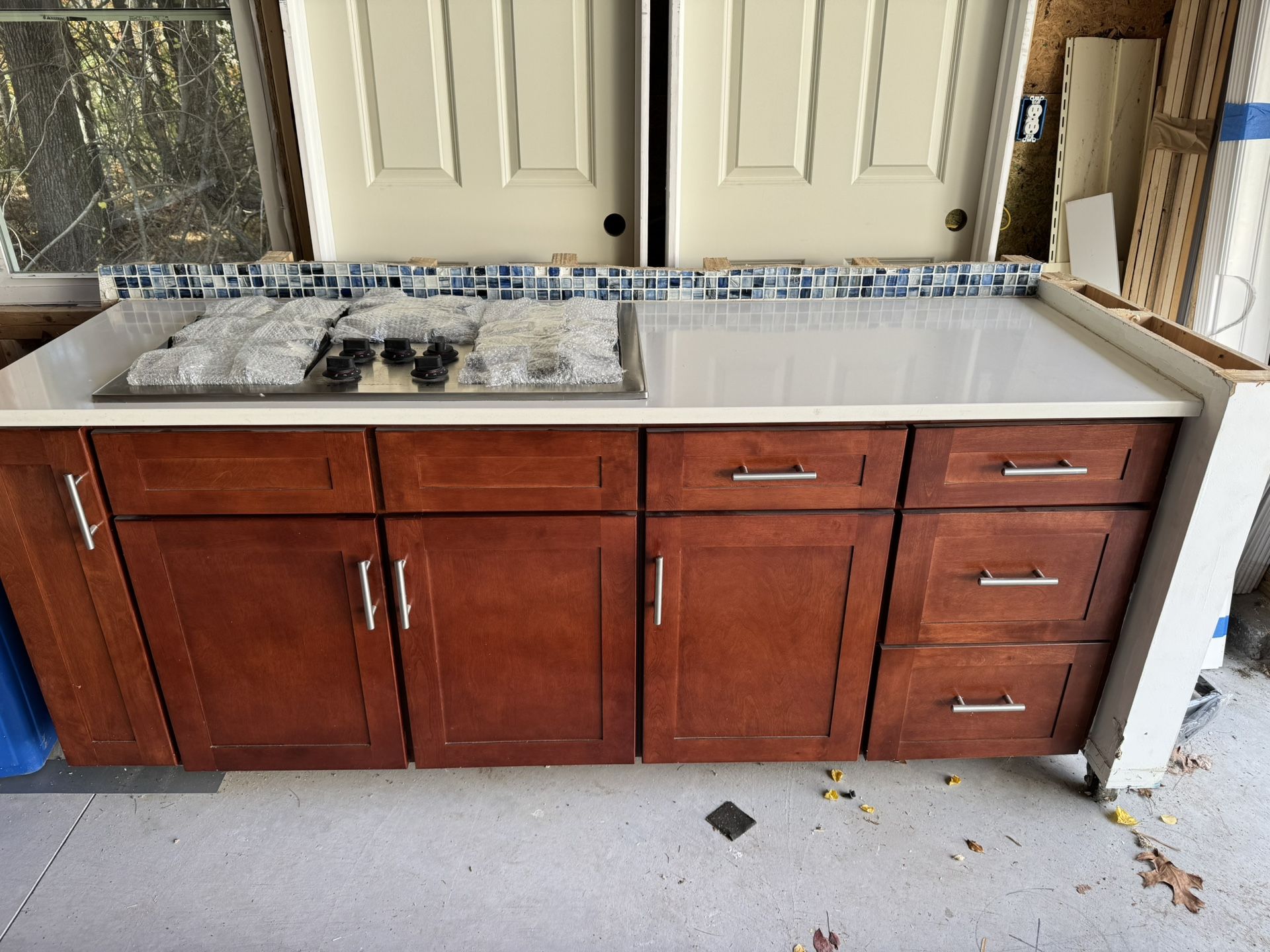 Kitchen Cabinets (base) With Granite Countertops And New Stovetop 82 x 38.5  38.5 x 74