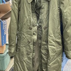 Army Military Trench Coat Size M