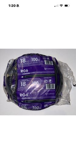 Southwire 100 ft. 18 RG6 Dual Shield CU CATV CM/CL2 Coaxial Cable in Black