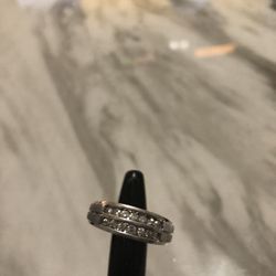 Mens Diamond White Gold Wedding Band
