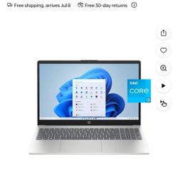HP 15.6 inch Windows Laptop Intel Core i3-N305 8GB RAM 256GB SSD Natural Silver