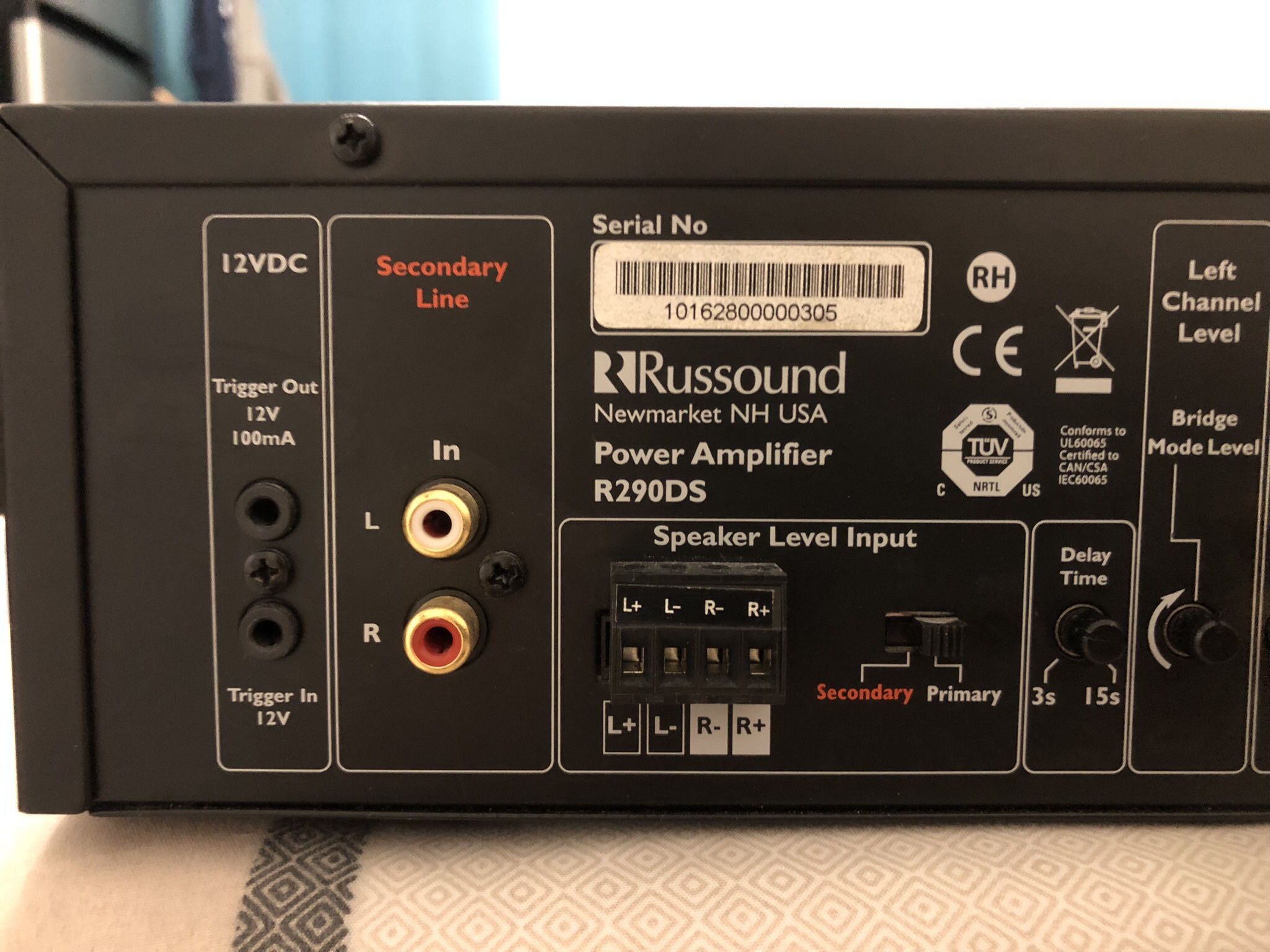 AMPLIFICADOR RUSSOUND R290DS STEREO 250 WATTS