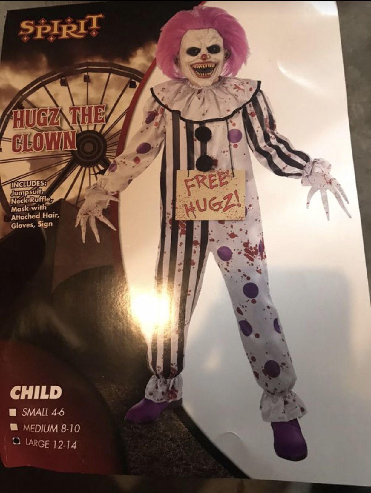 Kid clown costume