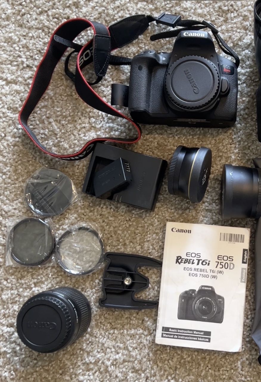 Canon EOS Rebel T6i - EOS 750  (Good Condition / Like New)