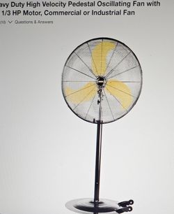 Heavy Duty Powerful Industrial Pedestal Fan 
