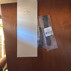 Omega 032Z019869 Genuine Black Leather Strap – 21mm New Unused