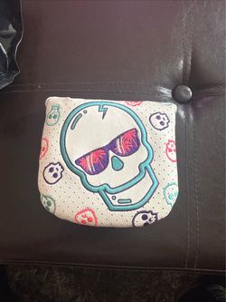 RARE NEW Swag Golf Miami Vice Skull 2.0 Mallet Putter Headcover