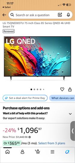 LG 75QNED85 75 inch Class QNED 4K UHD Smart TV