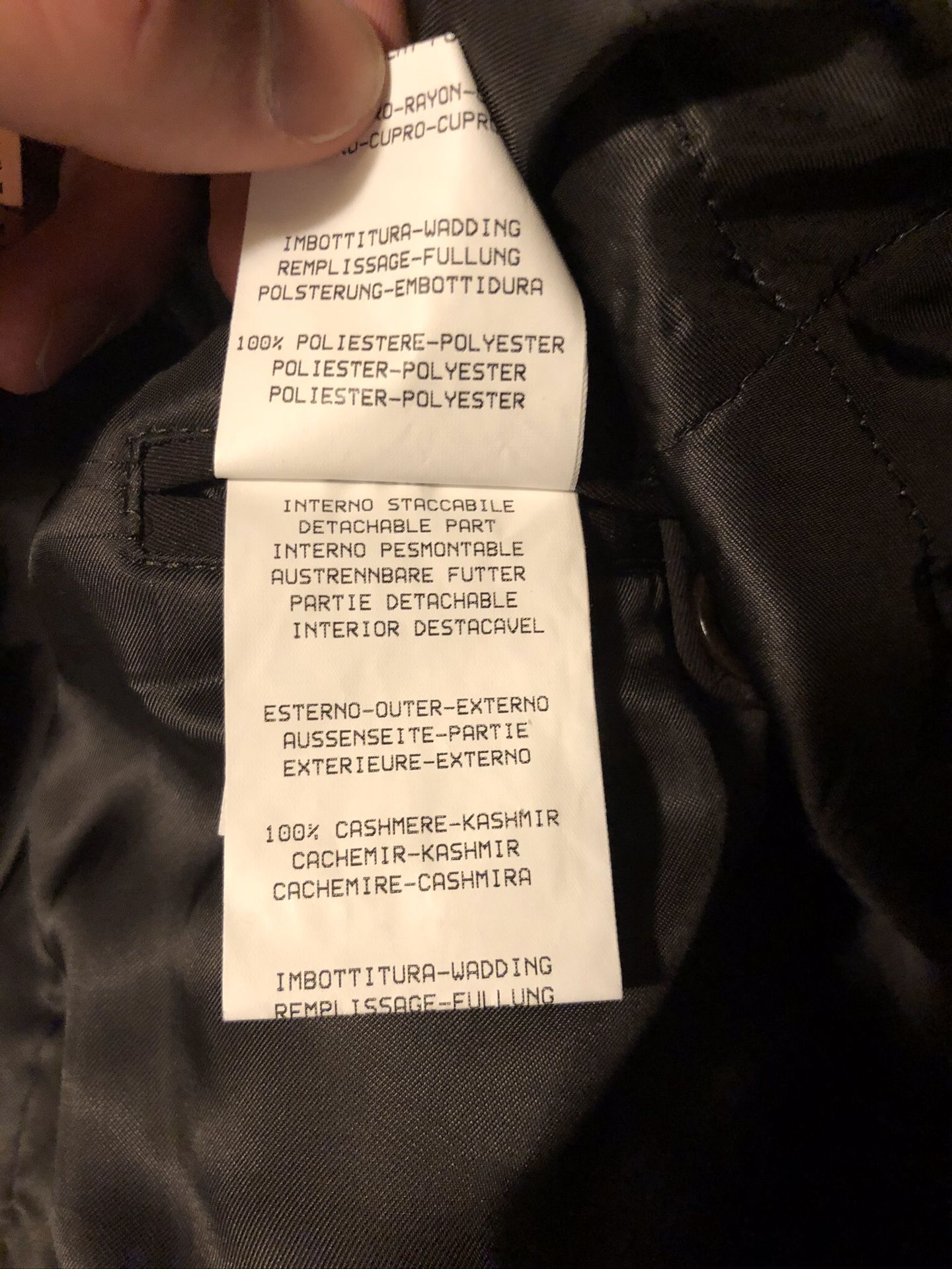 Zegna Cashmere Lined Coat L