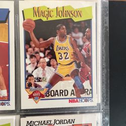 All throwback basketball cards, Michael Jordan, Larry, Bird, Reggie Miller