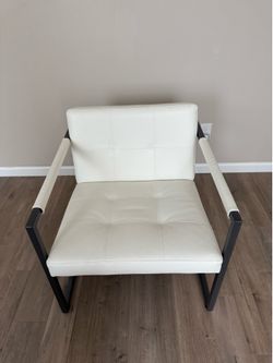 White leather chair - office chair