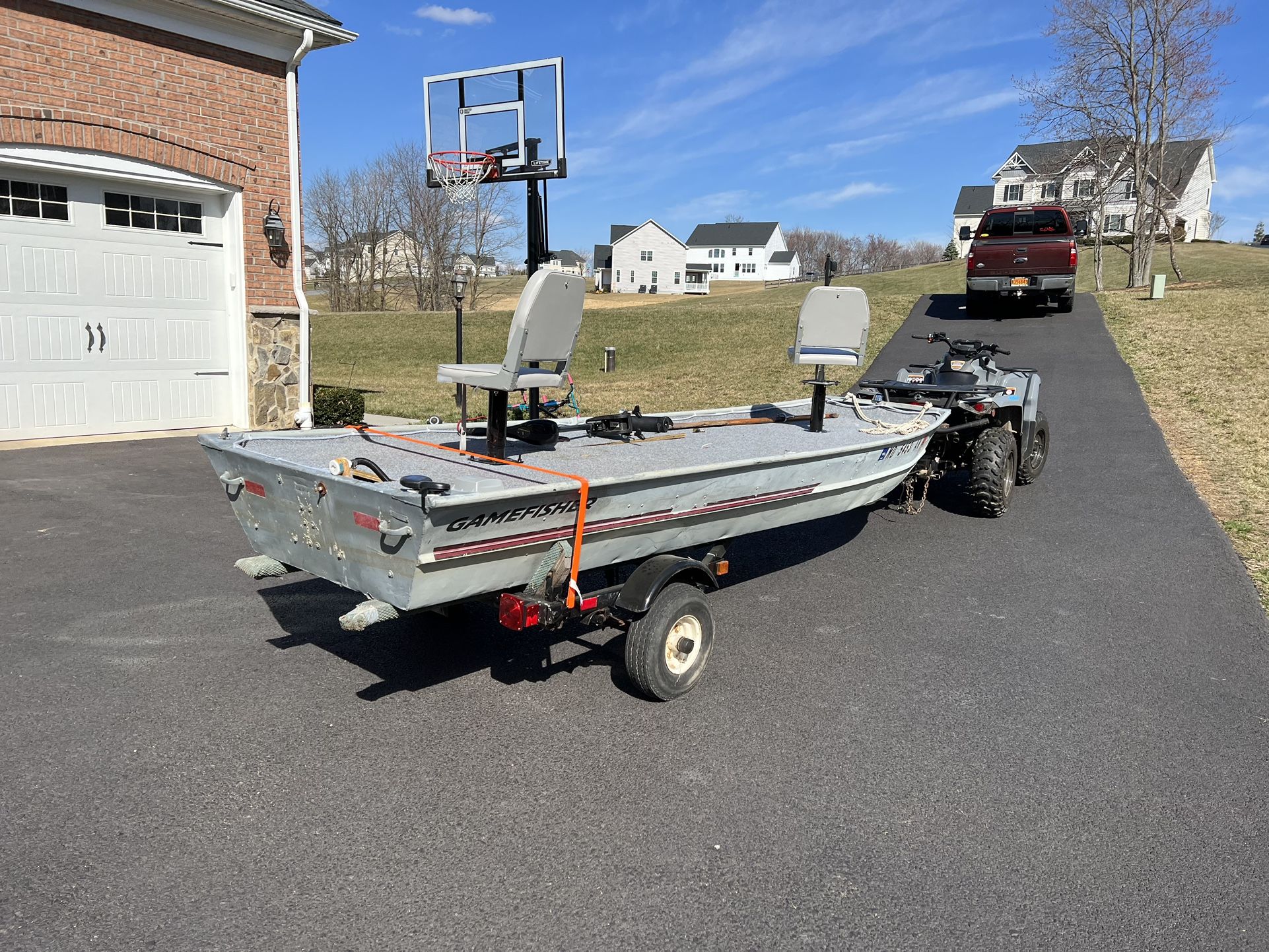 14 Foot Aluminum Jon Boat - Flat Bottom