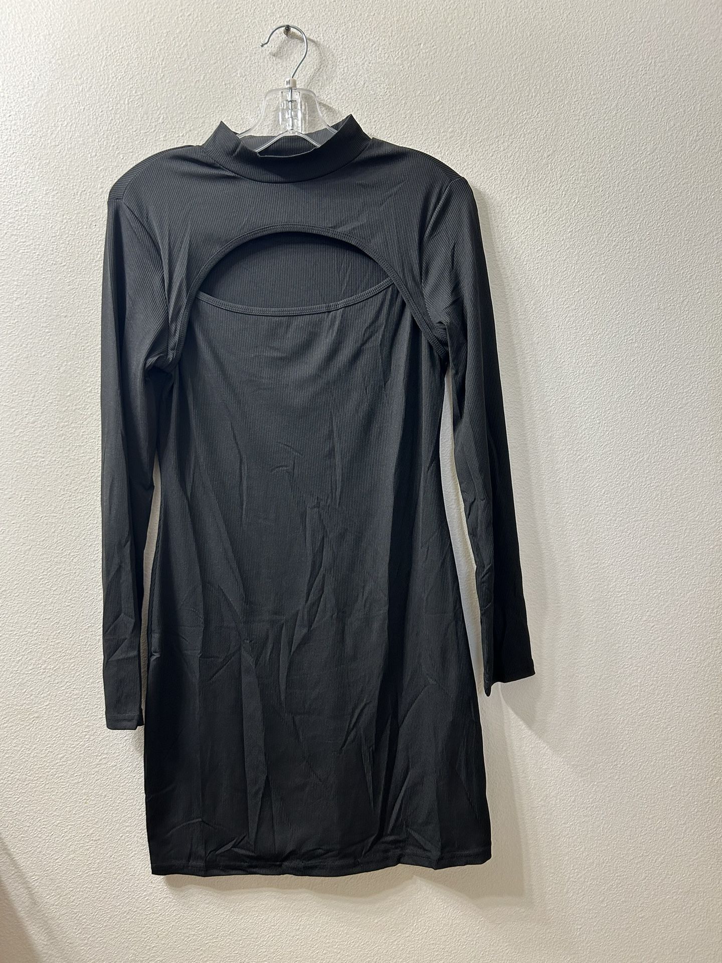 Black Dress, Long Sleeve Shein Size 8/10