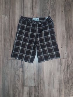 vintage wonderwall surf plaid shorts