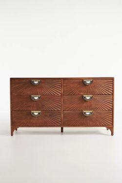 Mango wood 6-drawer dresser