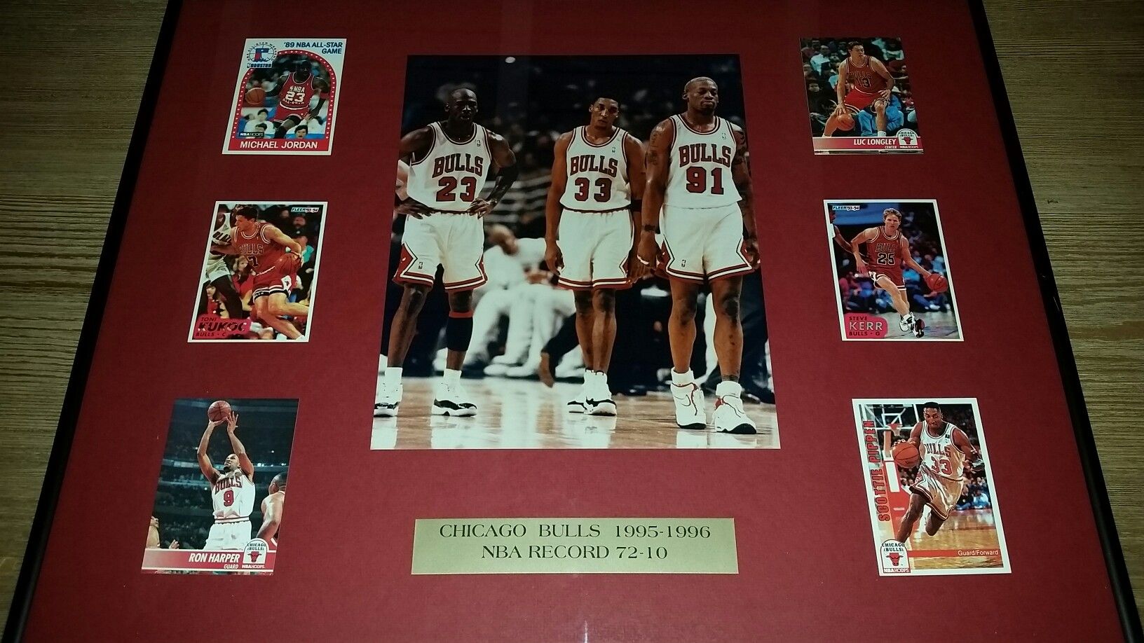 Chicago Bulls NBA record poster 95'-96'