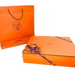 Hermes Box Bag HUGE Gift empty XL Long Ribbon Storage Replacement