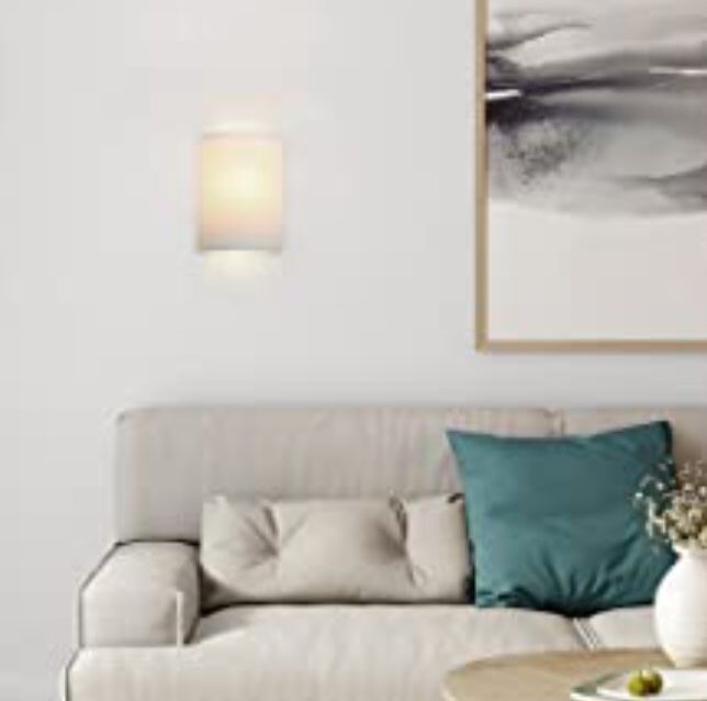White Linen Sconce