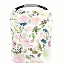 New Floral 4-in-1 Baby Car Seat Cover: Canopy, Nursing Cover,
