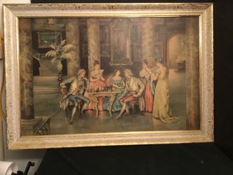 Vintage the chess game  wall Art