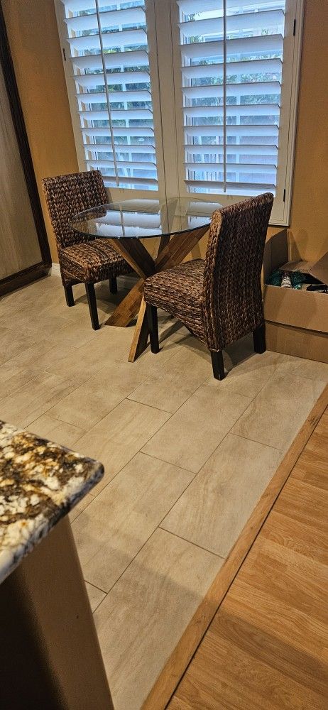 Glass Top Round Table