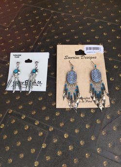 Turquoise Flake Earrings brand new ($15 each)