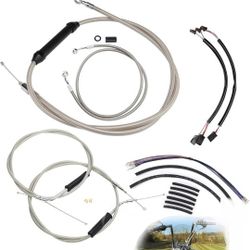 14" Ape Hanger Dyna Cables Kit Handlebar Extended CAN-Bus/Turn Signal