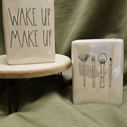 Rae Dunn Iridescent Makeup Brush Containers