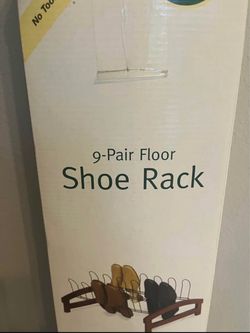 9-Pair Floor Shoe Rack