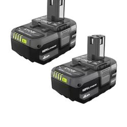 RYOBI ONE+ 18V Lithium-Ion 4.0 Ah Battery (2-Pack)