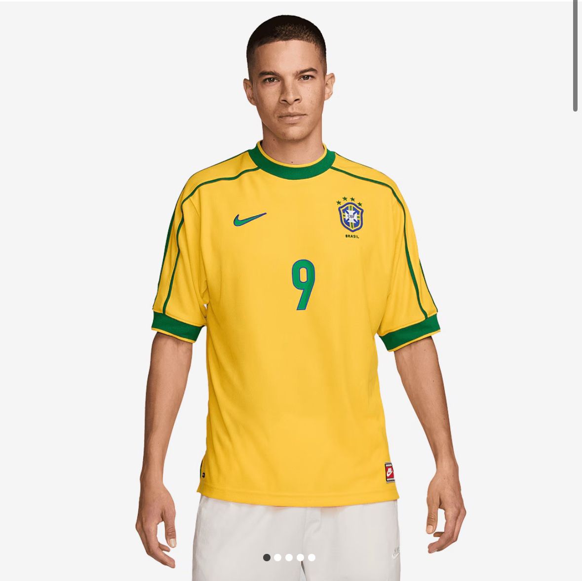 Nike Brazil Re-Issue 1998 SS Shirt with Ronaldo 9
