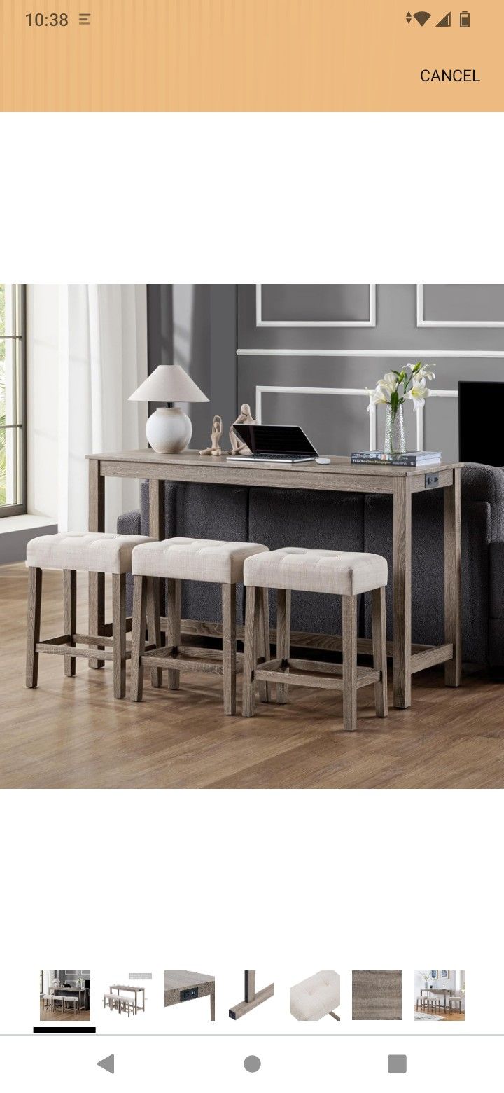 4 Piece Bar Table Set