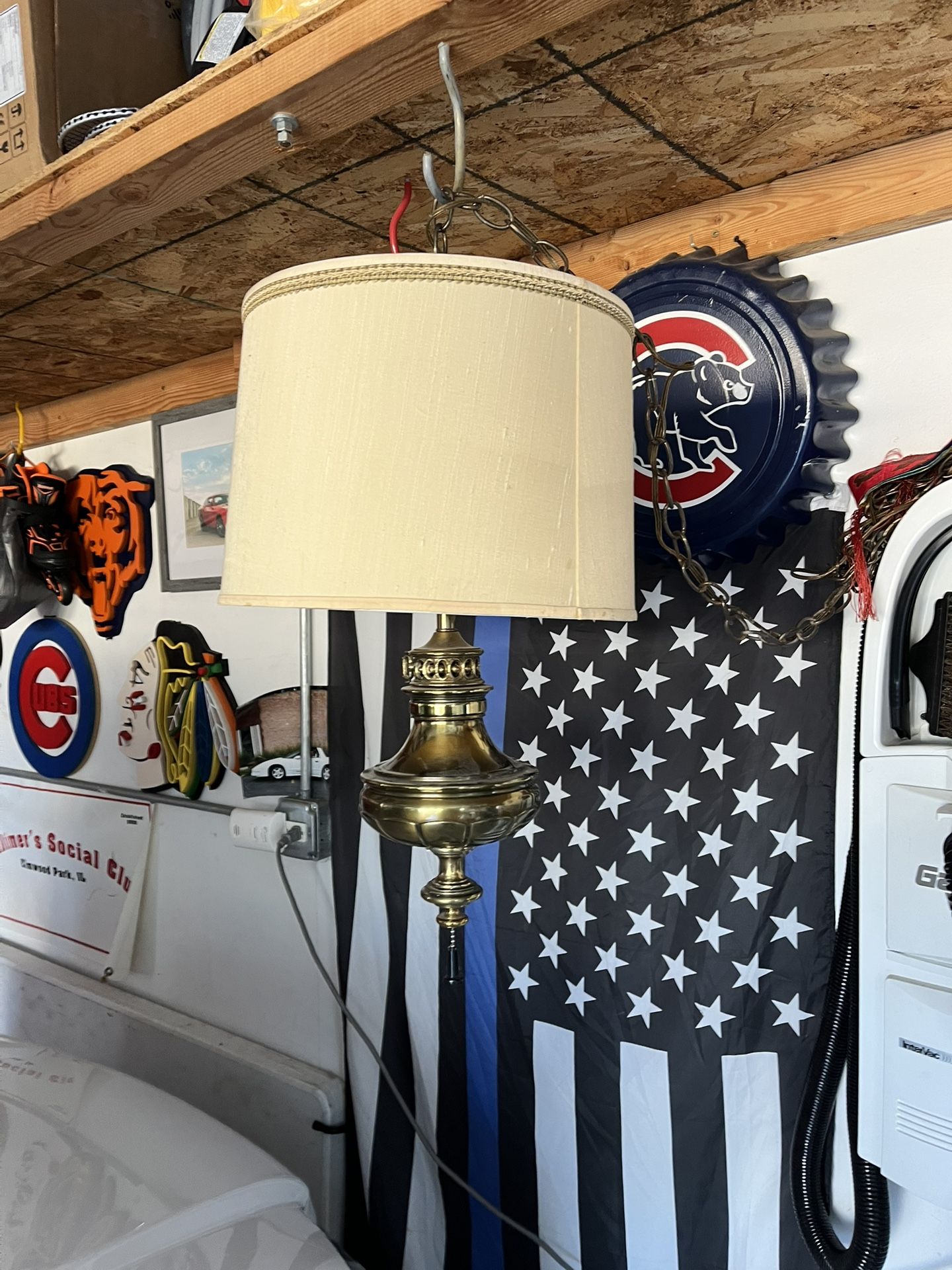 Vintage Stiffel Brass Hanging Lamp 