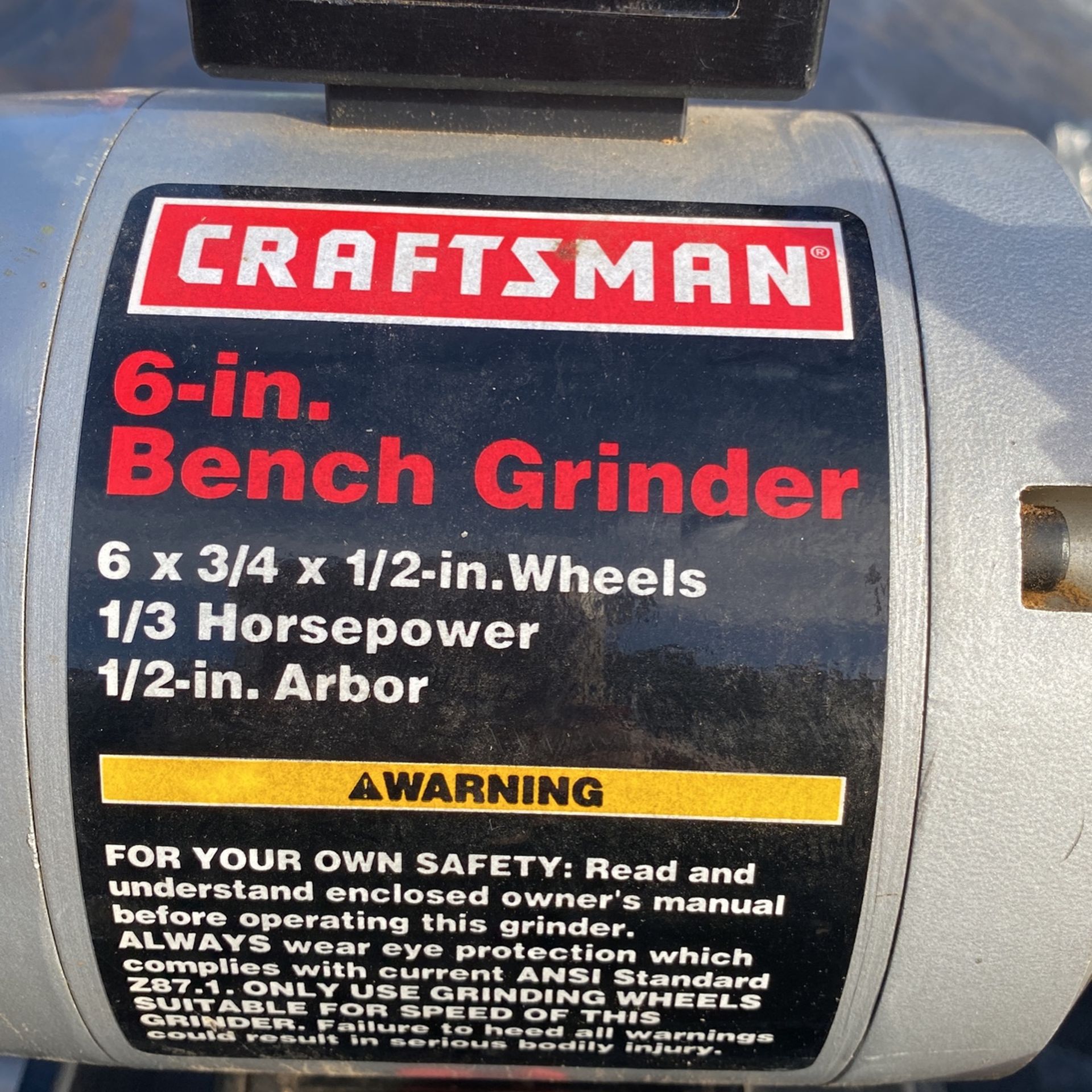 Craftsman 6 Inch Bench Grinder With Stand for Sale in Steilacoom, WA