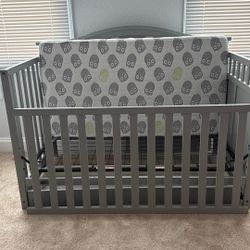 Grey Graco Crib And Matress