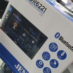 Jensen Double Din Bluetooth Car Stereo Touchscreen 
