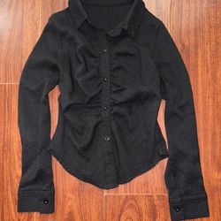 Black Button Up Top