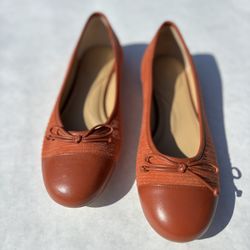 Talbots Pumpkin Spice Corduroy Flats