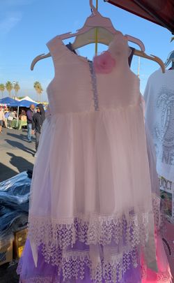 Brand new white high low girl dress