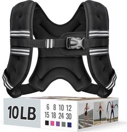 Weighted Vest – 10 lb – Black