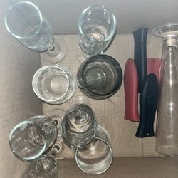 A Box Of Glassware 
